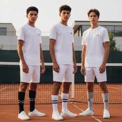 Sergio Tacchini Pack de Chaussettes enfant Tennis Crew – Lot de 6 Paires