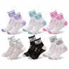 Sergio Tacchini Pack Chaussettes Courte Femme Quarter –  Lot de 6
