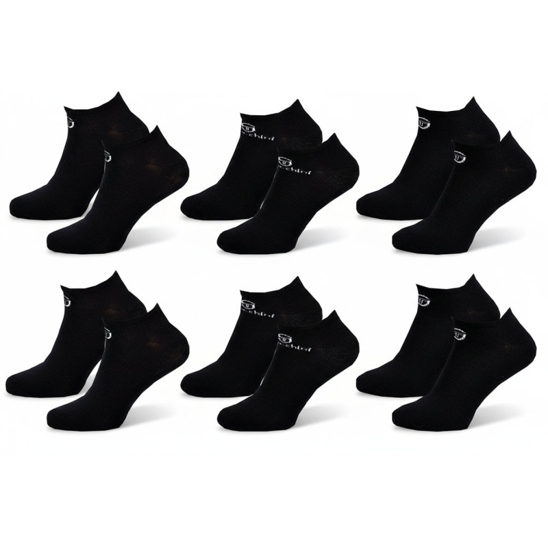Sergio Tacchini Pack de Chaussettes courtes Femme Sport SNEAKER – Lot de 6 Paires