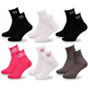 Sergio Tacchini Pack Chaussettes courtes Fille Quarter – Lot de 6