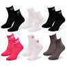 Sergio Tacchini Pack Chaussettes courtes Fille Quarter – Lot de 6