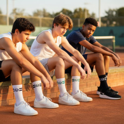 Sergio Tacchini Pack de Chaussettes enfant Tennis Crew – Lot de 9 Paires