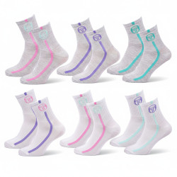 Sergio Tacchini Pack Chaussettes Courte Femme Quarter –  Lot de 6