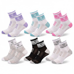 Sergio Tacchini Pack Chaussettes Courte Femme Quarter –  Lot de 6