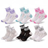 Sergio Tacchini Pack Chaussettes Courte Femme Quarter –  Lot de 6