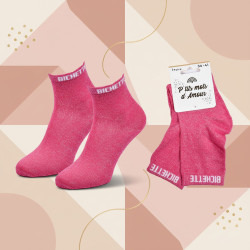 OZABI Chaussettes Femmes a Paillettes Soquettes avec Messages Humoristiques Pack de Chaussettes Mode Brillantes