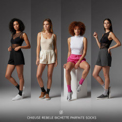 OZABI Chaussettes Femmes a Paillettes Soquettes avec Messages Humoristiques Pack de Chaussettes Mode Brillantes