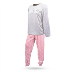 OZABI Ensemble Pyjama Long Femme Haut Manches Longues