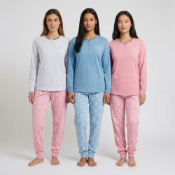 OZABI Ensemble Pyjama Long Femme Haut Manches Longues