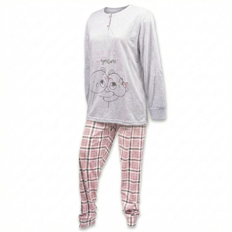 OZABI Ensemble Pyjama Long Femme Haut Manches Longues