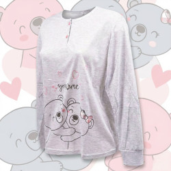 OZABI Ensemble Pyjama Long Femme Haut Manches Longues