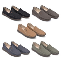 Mocassins Homme Été Slip-On Confort – Chaussures Décontractées Légères en Cuir Synthétique Respirant – Semelle EVA Antidérapante