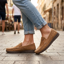 Mocassins Homme Été Slip-On Confort – Chaussures Décontractées Légères en Cuir Synthétique Respirant – Semelle EVA Antidérapante