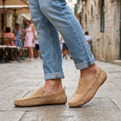 Mocassins Homme Été Style Bateau Confort – Chaussures Légères en Nubuck Synthétique Respirant – Semelle EVA Antidérapante – Enfi