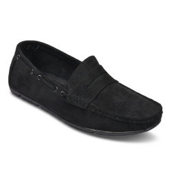 Mocassins Homme Ville Élégants – Chaussures Slip-On Confort en Nubuck Synthétique Souple – Semelle Antidérapante Flexible