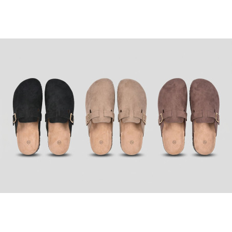 Mules Sabots Homme Confort Été – Chaussures Fermées Ergonomiques en Cuir Synthétique Nubuck – Semelle Antidérapante et Amortissa