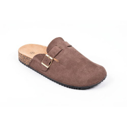 Mules Sabots Homme Confort Été – Chaussures Fermées Ergonomiques en Cuir Synthétique Nubuck – Semelle Antidérapante et Amortissa