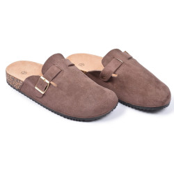 Mules Sabots Homme Confort Été – Chaussures Fermées Ergonomiques en Cuir Synthétique Nubuck – Semelle Antidérapante et Amortissa