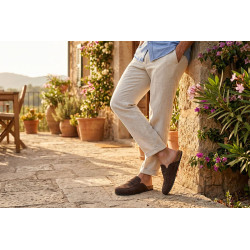 Sabots Homme Mule Fermee Style Mocassin Ete Confort Nubuck Synthétique Semelle Liege Antiderapante