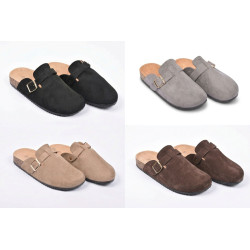 Sabots femme mules confort boucle ajustable semelle anatomique liège