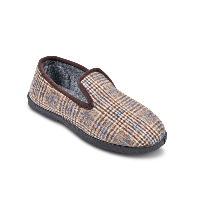 Pantoufles Homme Charentaises Ozabi Chaussons Fermes Chauds et Confortables Semelle Antiderapante Semi Rigide Interieur Doux