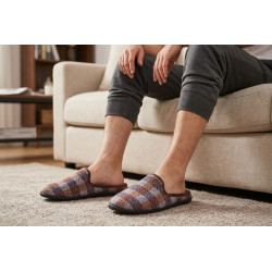 Pantoufles Homme Mule Charentaise Ozabi Chaussons Ouverts Confortables Chauds Semelle Antiderapante
