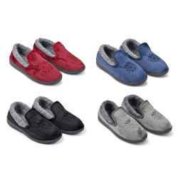 Pantoufles Femme Charentaises Velours Chaudes Antidérapantes – Chaussons Intérieur Doublure Fourrée Confort Cocooning