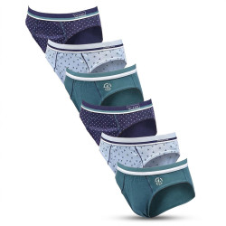 Pack de Slips Homme 100% Coton – Lot de 6 Slips Confortables – Ceinture Élastique Large – Coupe Ergonomique – Respirant et Doux
