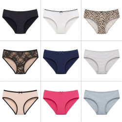 Pack de Culottes Femme Coton – Lot de 6 Culottes Confortables Taille Basse – Sous Vetement Femme Doux Respirant