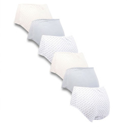 Pack de Culottes Femme Taille Haute Coton – Lot de 6 Culottes Confortables et Enveloppantes – Sous Vetement Femme Doux Respirant