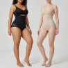 Culotte Gainante Femme Taille Haute Ventre Plat Lot de 2 Noir et Chair Panty Sculptant Silhouette Control