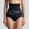 Culotte Gainante Femme Taille Haute Ventre Plat Lot de 2 Noir et Chair Panty Sculptant Silhouette Control