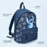 Sac à dos enfant Stitch Disney bleu 37 cm primaire collège 11.4L polyester leger 2 compartiments poche frontale