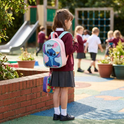Sac à dos enfant Stitch Cuteness Overload 29 cm – Sac scolaire fille Disney – Polyester léger