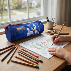 Trousse Scolaire Sonic The Hedgehog Garcon Simple Compartiment 21 cm Polyester
