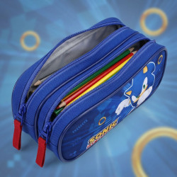 Trousse scolaire Sonic The Hedgehog – Double compartiment zippé