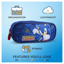 Trousse scolaire Sonic The Hedgehog – Double compartiment zippé
