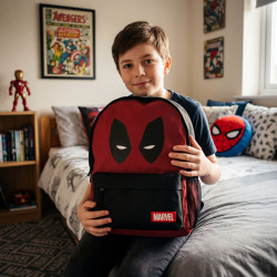 Sac à dos Marvel Deadpool Encore Time enfant ado – Sac scolaire 18,1L polyester noir rouge