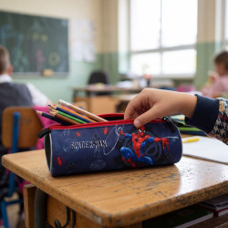 Trousse Spider-Man enfant – Trousse scolaire Marvel – 1 compartiment zippé