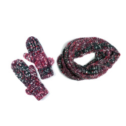 Echarpe et Moufles Femme Lot de 2