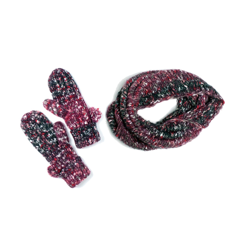 Echarpe et Moufles Femme Lot de 2