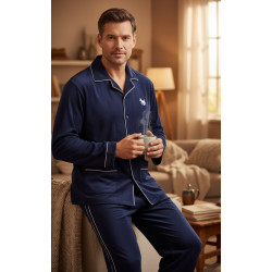 Pyjama Homme Boutonné Velours Doux Premium