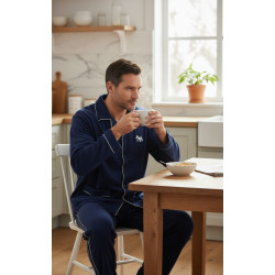 Pyjama Homme Boutonné Velours Doux Premium