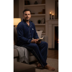 Pyjama Homme Boutonné Velours Doux Premium