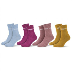 OZABI Chaussettes Fille Paillettes Message Humoristique Lot 8 Paires OZABI Mode Brillante Coton Tailles 27-30 31-34 35-38