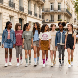 OZABI Chaussettes Fille Paillettes Message Humoristique Lot 8 Paires OZABI Mode Brillante Coton Tailles 27-30 31-34 35-38