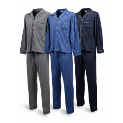 Pyjama Homme Hiver Polaire boutonné