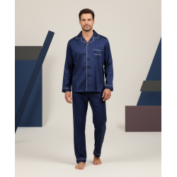 Pyjama Homme Hiver Polaire boutonné