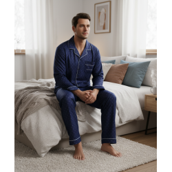 Pyjama Homme Hiver Polaire boutonné