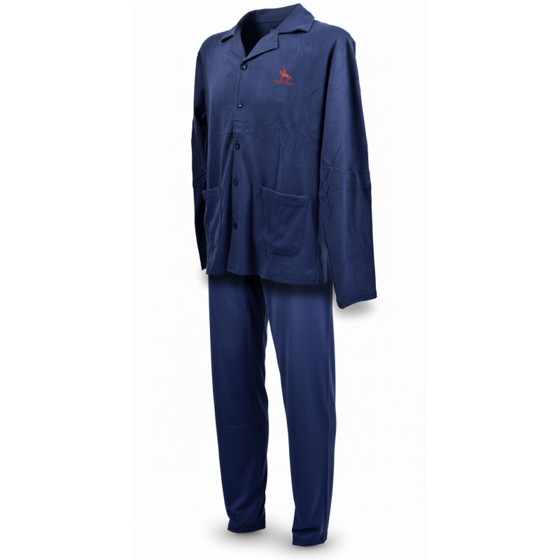 Pyjama Homme Hiver Polaire boutonné